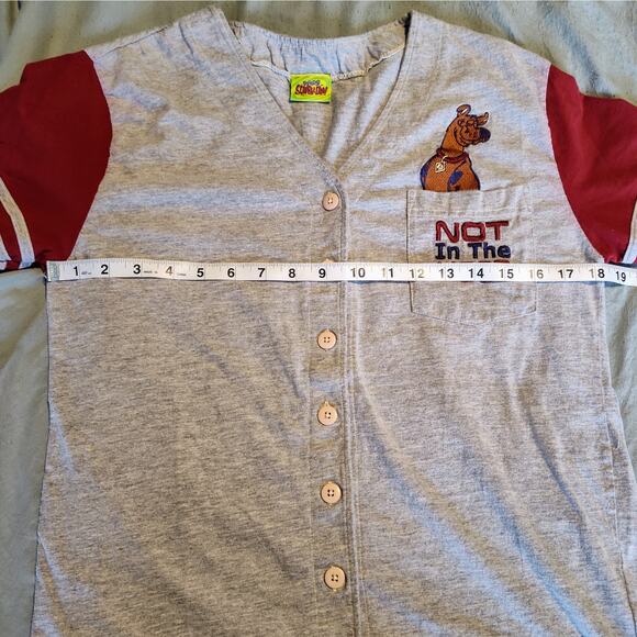 Scooby-Doo Not in the Mood Button Up Shirt 2001 Cartoon Network Embroidery Small - Picture 5 of 6